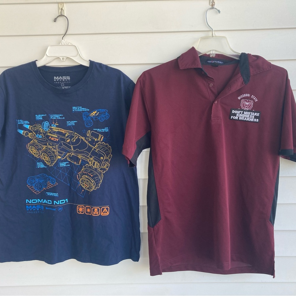 2 Mass Effect Andromeda Car Shirt-XL•MSU Men Shirt Large